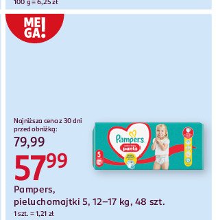 Pieluchomajtki 5 Pampers pants promocja w Rossmann