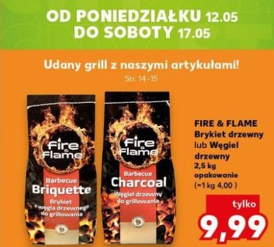 Brykiet grillowy Fire & flame promocja