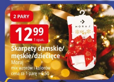 Skarpety damskie/męskie/dziecięce Moraj promocja w Leclerc