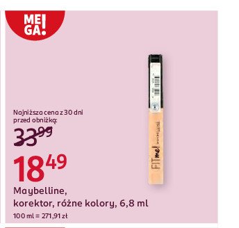 Korektor do twarzy 15 Maybelline fit me! promocja w Rossmann