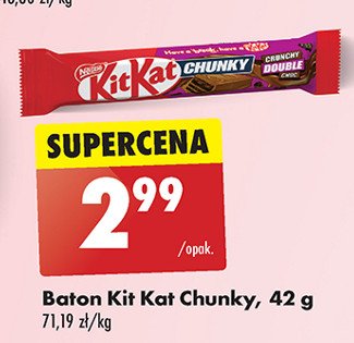 Baton crunchy double choc Kitkat chunky promocja