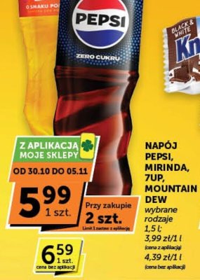 Napój Pepsi/ Pepsi Max/ 7UP/ Mountain Dew promocja w Groszek