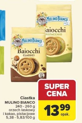 Ciastka Mulino Bianco Baiocchi orzech laskowy i kakao promocja w Carrefour