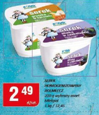 Serek homogenizowany Mlekpol różne smaki promocja w Chorten
