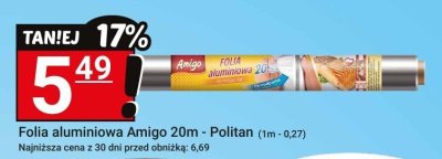 Folia aluminiowa Amigo 20m - Politan promocja w Hitpol