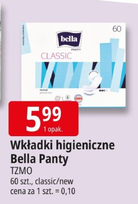 Wkładki higieniczne Bella Panty TZMO 60 szt. promocja w Leclerc