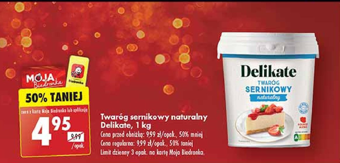 Twaróg sernikowy naturalny Delikate promocja