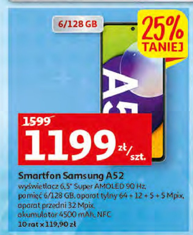 Smartfon a52 6/128gb Samsung promocja