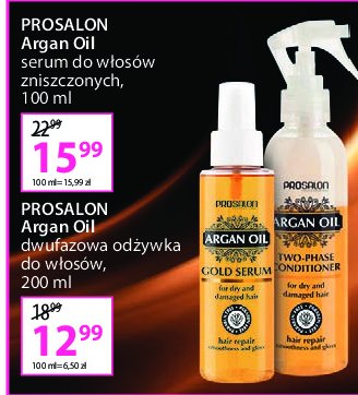 Odżywka do włosów z olejkiem arganowym Prosalon promocja