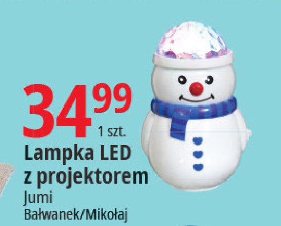 Lampka led z projektorem i muzyk膮 Jumi promocja
