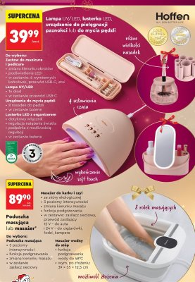 Poduszka masująca lub masażer do karku i szyi Hoffen promocja w Biedronka