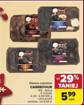 Owoce suszone śliwki Carrefour promocja w Carrefour