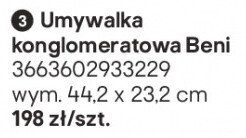 Umywalka konglomeratowa Beni promocja w Castorama