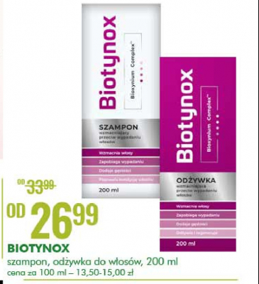 Szampon do włosów wypadających Biotynox promocja