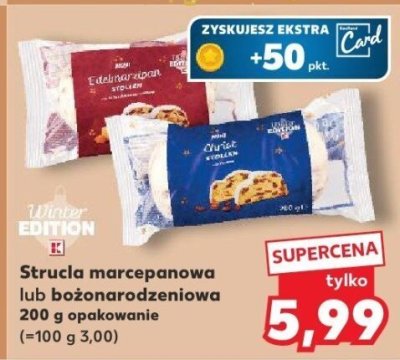 Strucla Strucla marcepanowa lub bożonarodzeniowa promocja w Kaufland