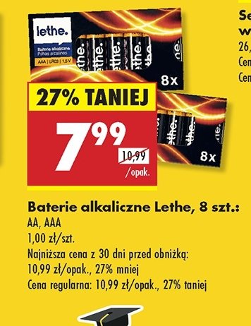 Baterie aaa Lethe promocja w Biedronka