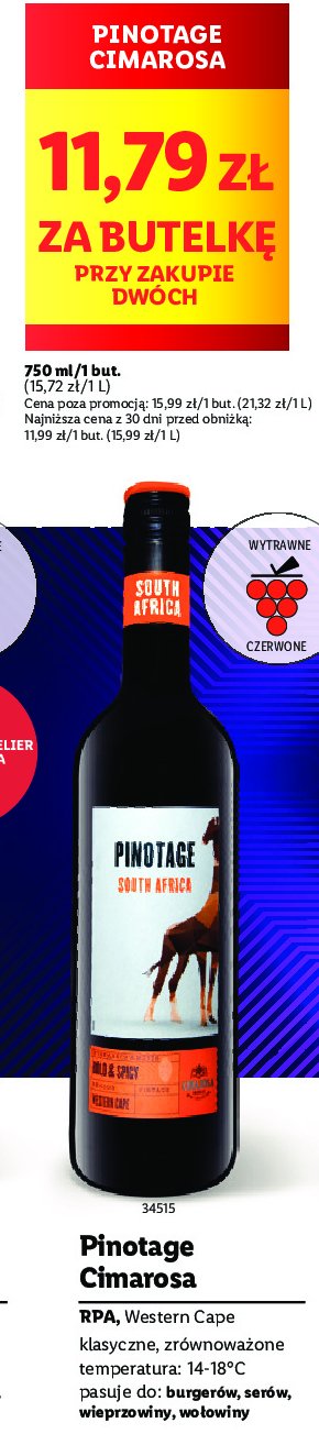 Wino PINOTAGE SOUTH AFRICA promocja