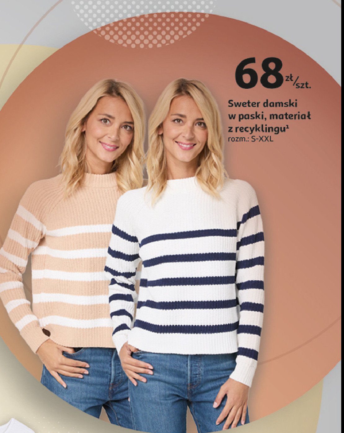 Sweter damski s-2xl Auchan inextenso promocja