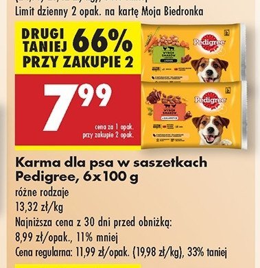 Karma dla psa wo艂owina/kr贸lik + ciel臋cina/indyk Pedigree promocja