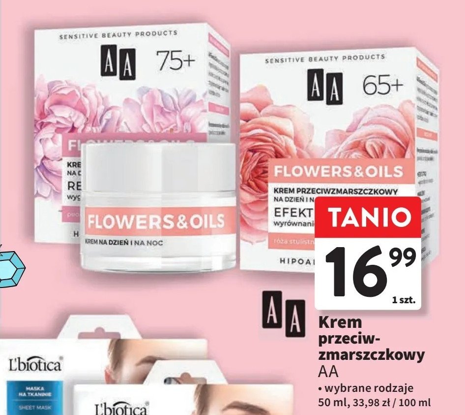 Krem do twarzy 75+ Aa flowers & oils promocja