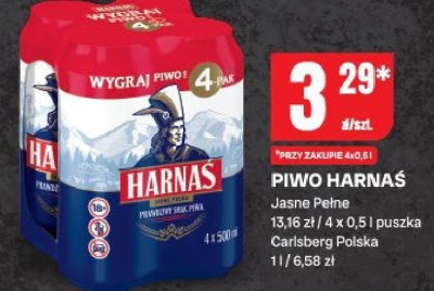 Piwo Harnaś Jasne Pełne promocja w Chorten