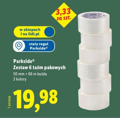 Parkside Zestaw 6 taśm pakowych promocja w Lidl
