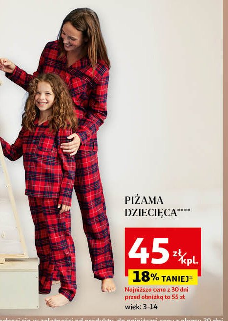 Piżama 3-14 lat Auchan inextenso promocja