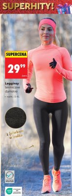 Legginsy termiczne damskie CLEVÉ promocja w Biedronka