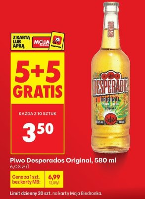 Piwo Desperados Original, 580 ml promocja w Biedronka