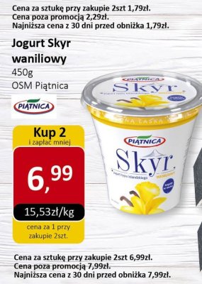 Jogurt Skyr waniliowy OSM Piątnica promocja w Market Point