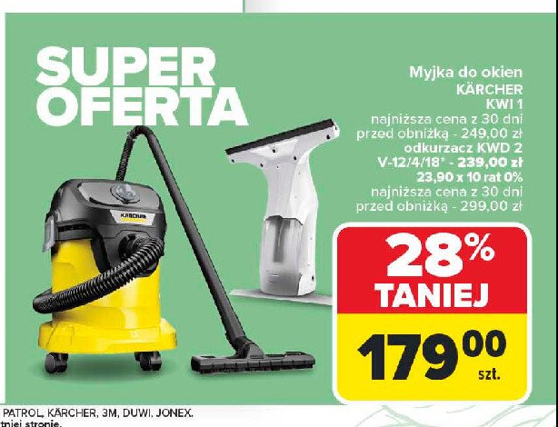 Myjka do okien kwi1 Karcher promocja w Carrefour