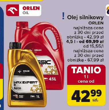 Olej syntetyczny max expert 5w30 promocja