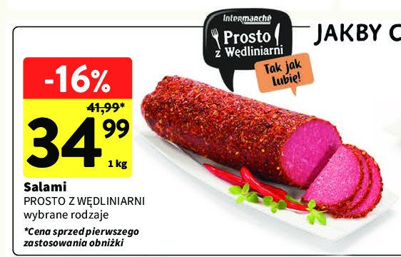 Salami z papryką Intermarche prosto z wędliniarni promocja