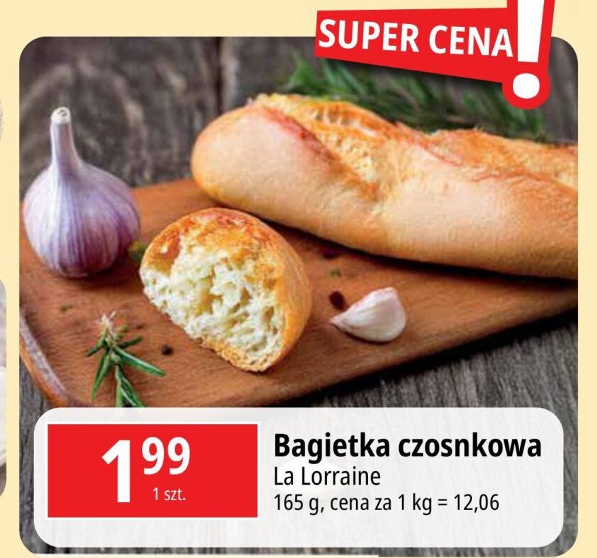 Bagietka z masłem czosnkowym La lorraine promocja