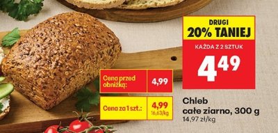 Chleb całe ziarno promocja w Biedronka