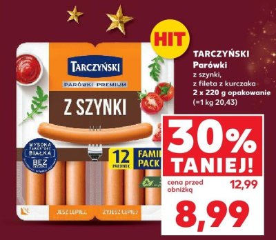 Parówki z szynki z fileta z kurczaka TARCZYŃSKI promocja w Kaufland