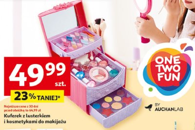 Kuferek na kosmetyki z lusterkiem One two fun promocja