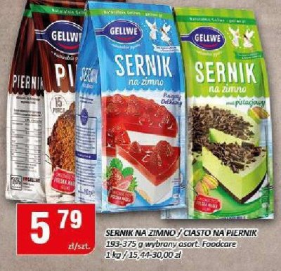 Sernik na zimno / ciasto na piernik Gellwe 195-75 g promocja w Chorten