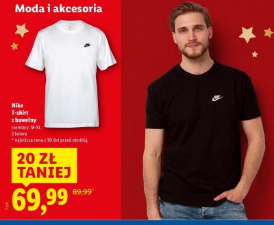 T-shirt z bawełny Nike promocja w Lidl