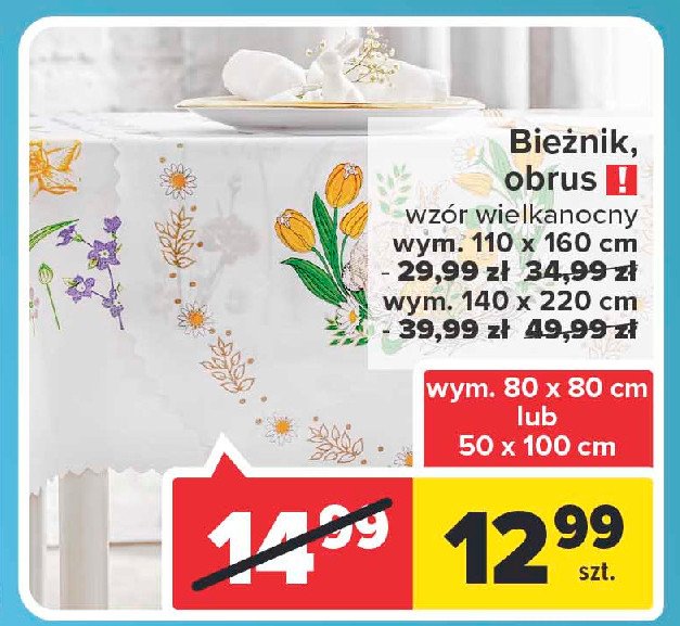 Bieżnik wielkanocny 110 x 160 cm promocja