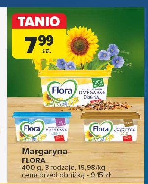 Margaryna light bez laktozy Flora omega 3&6 promocja