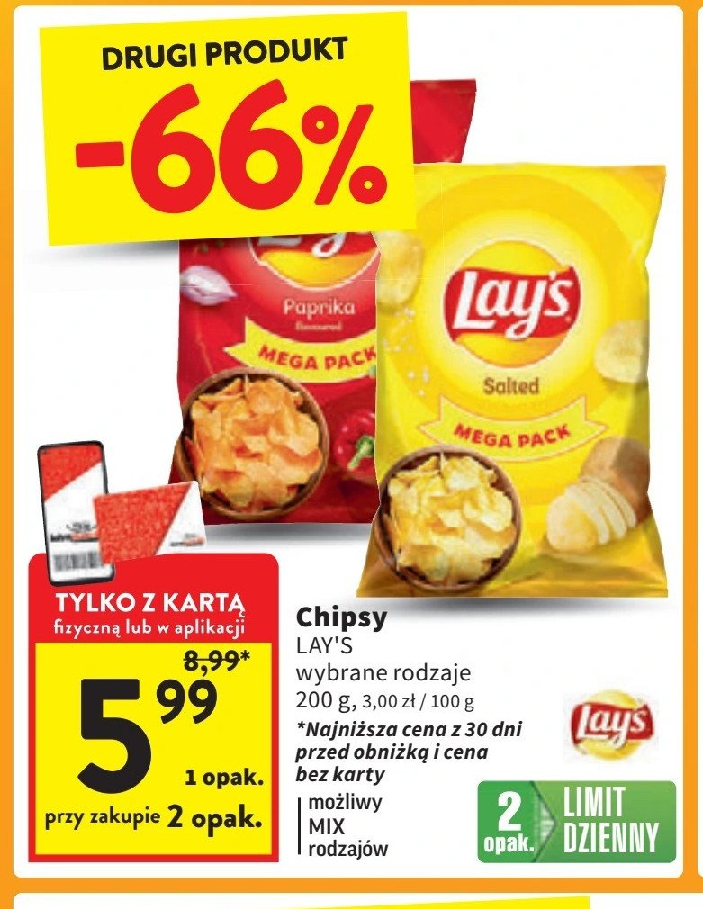 Chipsy paprykowe Lay's Frito lay lay's promocja w Intermarche