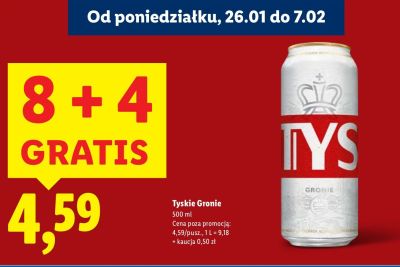 Piwo Tyskie Gronie promocja w Lidl