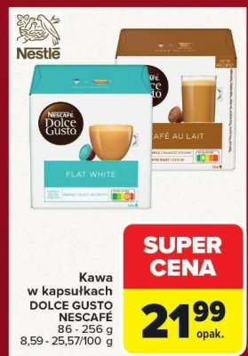 Kawa w kapsułkach Dolce Gusto Nescafé Flat White promocja w Carrefour