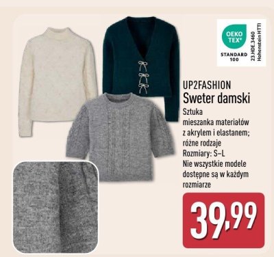 Sweter damski żakardowy promocja w Aldi