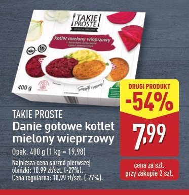 Kotlet mielony z buraczkami z puree Takie proste promocja w Aldi