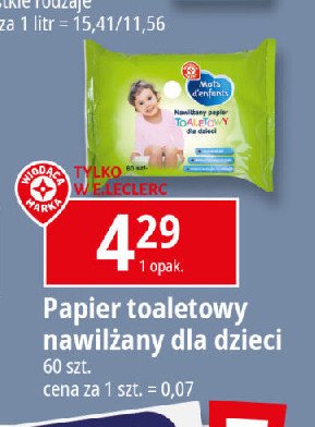 Papier toaletowy dla dzieci Wiodąca marka mots d'enfants promocja