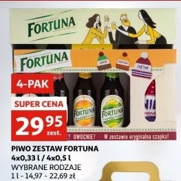 Iwo mirabelka + kwaśna pigwa + wiśnia + śliwka Fortuna zestaw piw Browar fortuna promocja