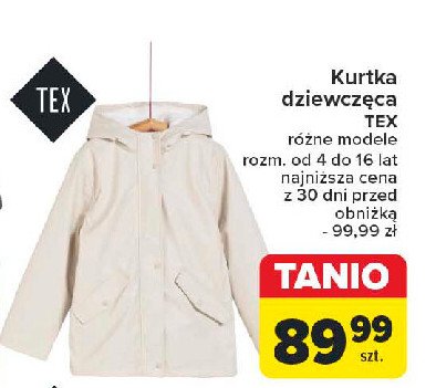 Kurtka dziecięca Tex promocja w Carrefour