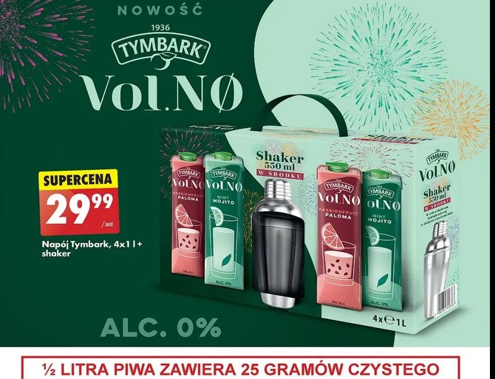 Napój paloma + mojito + shaker Tymbark volno promocja